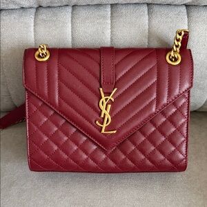 Yves Saint Laurent Red Quilted Crossbody Bag